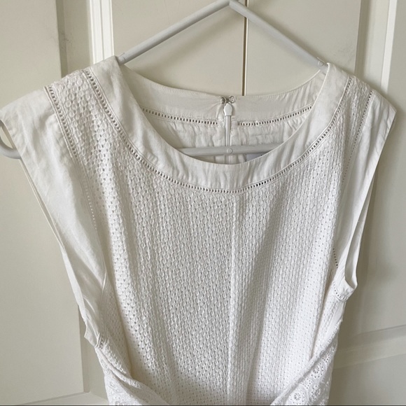 CAbi Lizzie White Eyelet Front Tie Dress #5106 - Picture 4 of 16